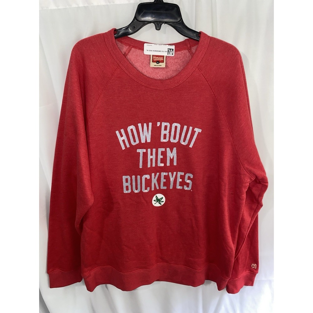 Homage Ohio‎ State University Buckeyes How Bout Them Red Sweatshirt XL